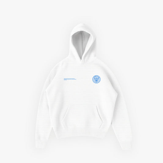Studios Essentials Hoodie White · Iconic Emblem