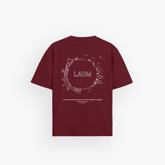 Heavy Oversized Shirt Velvet Wine · 23X087-3