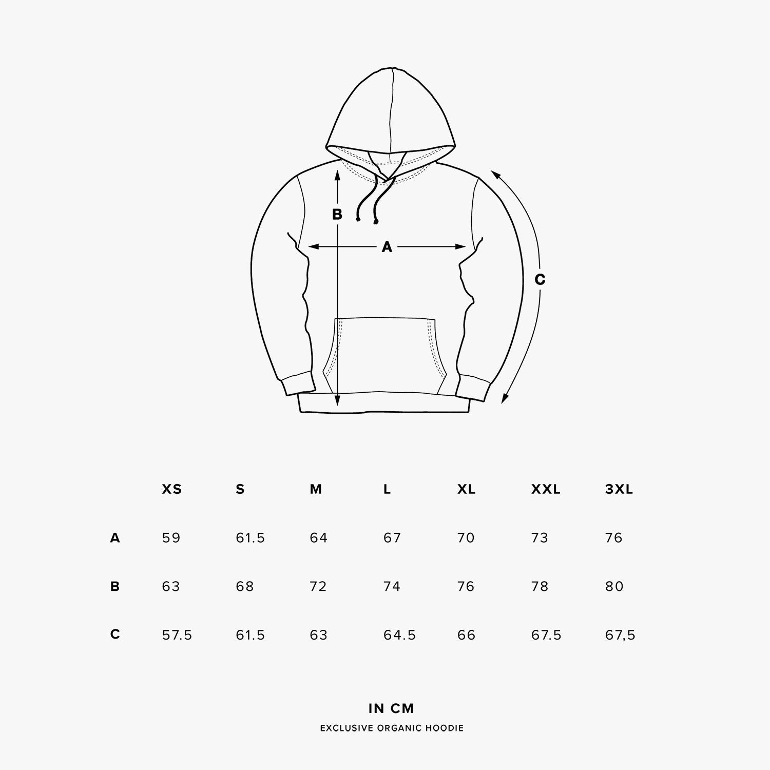 Exclusive Organic Hoodie · Bedrucktes Sample