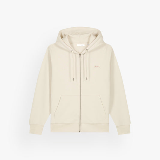 Iconic Zip Hoodie Raw Ivory