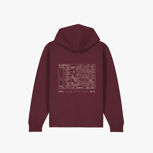 Iconic Zip Hoodie Velvet Wine