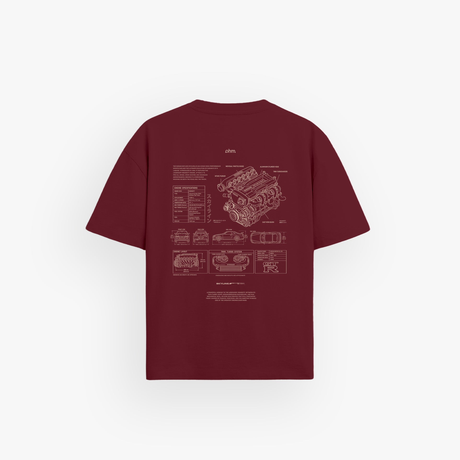 Heavy Oversized Shirt Velvet Wine