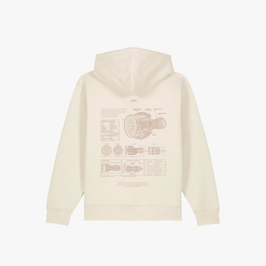 Iconic Zip Hoodie Raw Ivory