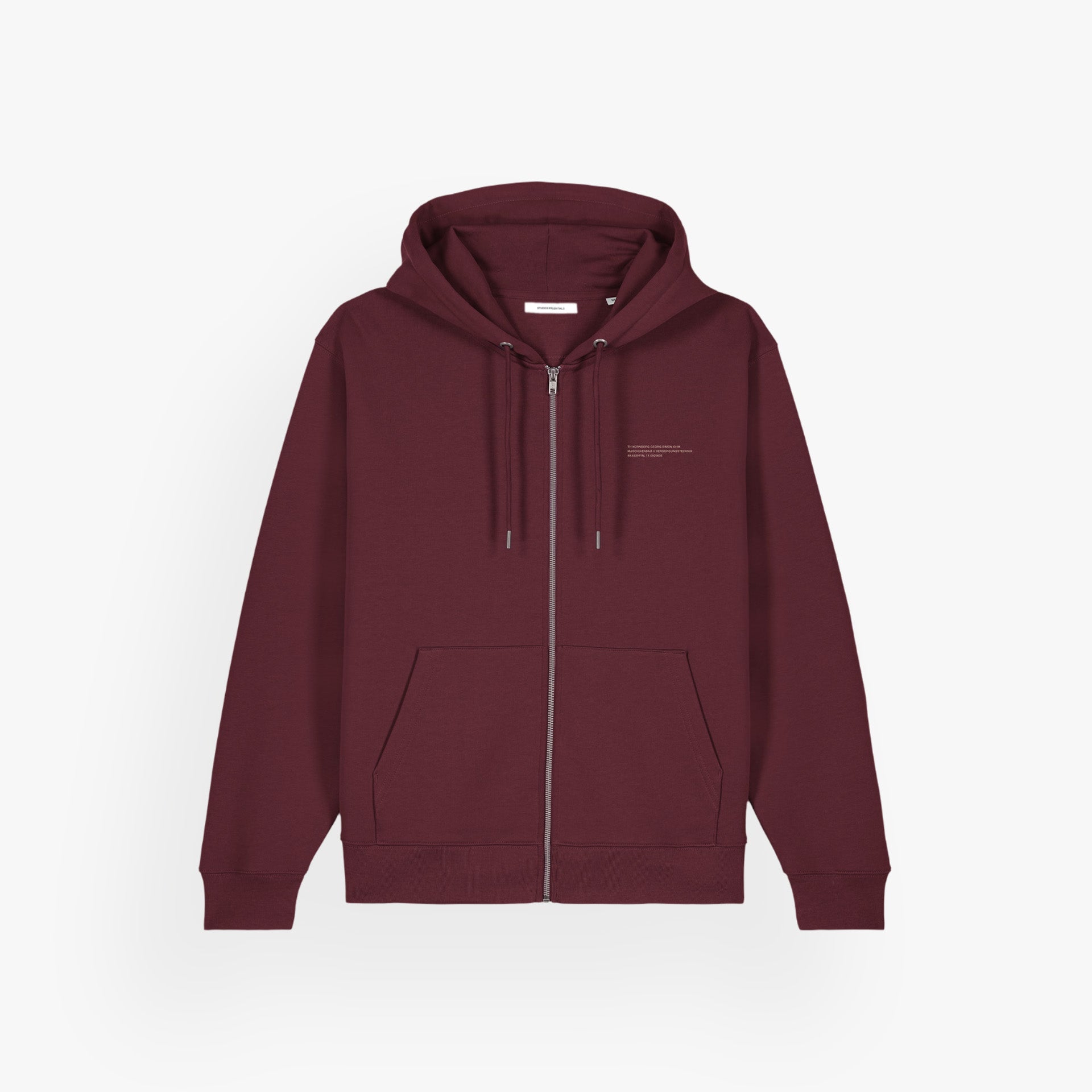 Iconic Zip Hoodie Velvet Wine